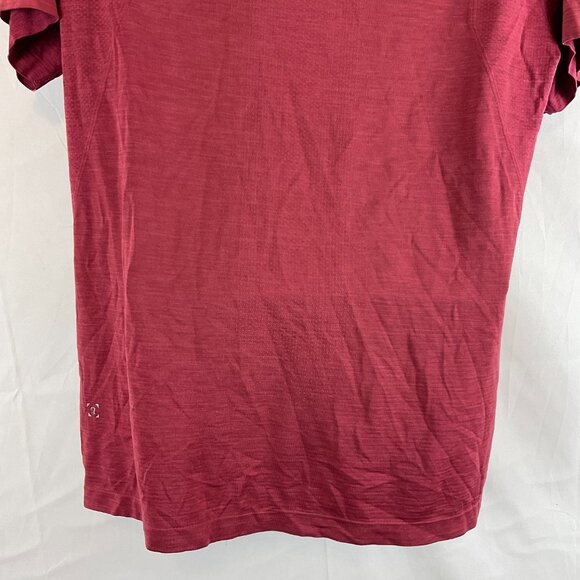 Lululemon Metal Vent Tech Shirt Men's L Muted Red Short Sleeve - Picture 8 of 10